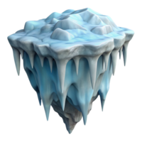 beautiful artistic Gelid Grotto Ice Formation Side View Isolated Element authentic png