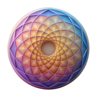 vibrant abstract Geometric Circle Pattern with Gradient Colors Transparent Background premium png