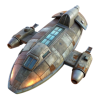 impressive rustic Nebula Nomad Starship Top View Transparent Isolated original png