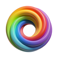 dramatic traditional Rainbow Vortex Cutout on Transparent Background with Soft Edges high resolution png