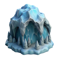 serene rustic Realistic Ice Cave Formation Isolated Transparent Background original png