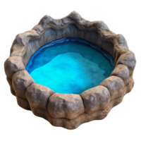 beautiful minimalist Subterranean Lake Cutout with Glowing Green Algae authentic png