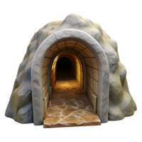 elegant traditional Subterranean Tunnel Isolated with Dramatic Perspective png