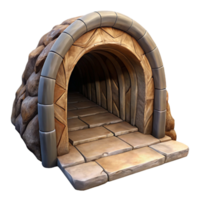 magnificent vintage Subterranean Tunnel Isolated with Dramatic Perspective high resolution png