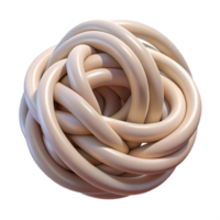 serene modern Tangled String Isolated with Soft Lighting professional png
