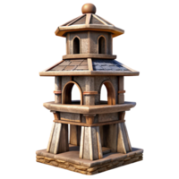 stunning classic Terraform Tower with Detailed Surface Textures Transparent Background detailed png
