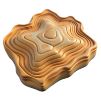 stunning contemporary Topographic Map Piece Cutout Unique Shape professional png