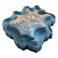 impressive abstract Topographic Map Piece Cutout Unique Shape high quality png