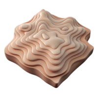 beautiful abstract Topographic Map with Soft Lighting Isolated Cutout high resolution png