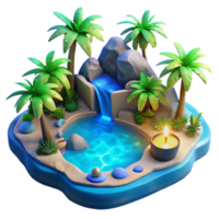 wonderful rustic Tropical Cove Transparent Background Blue Luminescence genuine png