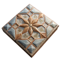 elegant classic Vintage Tile Texture Isolated with Geometric Pattern genuine png