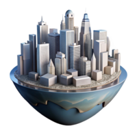 magnificent rustic Warped Cityscape Reflection Cutout Isolated exclusive png