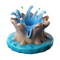 stunning creative Waterfall Splash Cutout with Realistic Water Texture Isolated original png