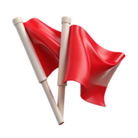 stunning vintage Waving Zephyr Zone Flags Cutout Bright Red Color Transparent Background high resolution png