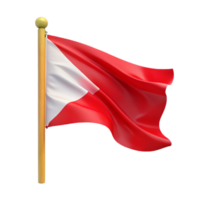 impressive creative Waving Zephyr Zone Flags Cutout Bright Red Color Transparent Background high quality png