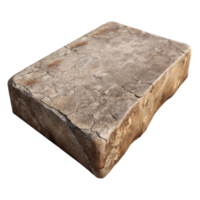 beautiful rustic Weathered Stone Slab Texture Isolated with Cracks and Scratches high quality png