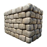 beautiful creative Weathered Stone Wall Texture Cutout on Transparent Background high quality png