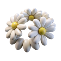 beautiful rustic White Daisy Chain Isolated Transparent Background high resolution png