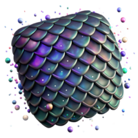 vibrant minimalist Reptile Scale Texture Cutout with Iridescent Sheen exclusive png