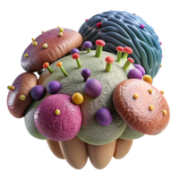 beautiful abstract Fungi Spores Microscopic Detail Isolated Cutout high resolution png