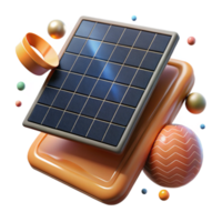 magnificent creative Solar Panel with Bird Perched on Top Transparent Background original png