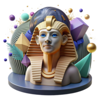 magnificent creative Egyptian Sphinx Statue Front View Transparent Background authentic png
