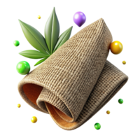 extraordinary modern Hemp Fabric Weave Close Up Transparent Background authentic png