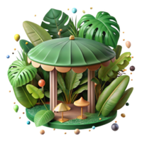 extraordinary artistic Rainforest Canopy Top View Cutout Element professional png