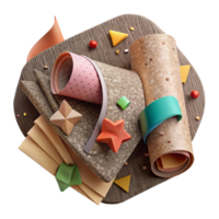impressive rustic Recycled Paper Texture Rough Cutout Element high quality png