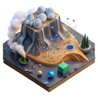 stunning creative Geothermal Field Aerial View Transparent original png