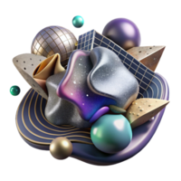 beautiful rustic Quantum Physics Abstract Art Transparent Background high quality png