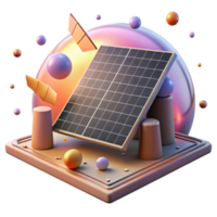 stunning abstract Solar Panel Array at Sunset Transparent Background professional png
