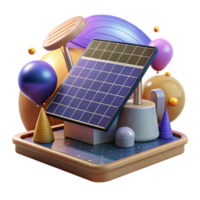 dramatic abstract Solar Panel Installation on Roof Angled View Isolated genuine png