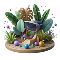 dramatic rustic Virtual Reality Nature Exploration Jungle Scene Transparent Background genuine png
