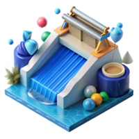 beautiful artistic Hydroelectric Dam Top View Transparent Element png