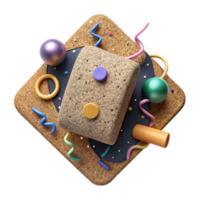 vibrant abstract Cork Tile Texture Seamless Cutout professional png