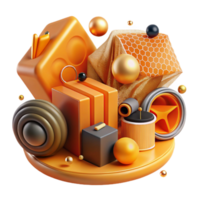 extraordinary rustic Abstract Technological Background with Orange Hues genuine png