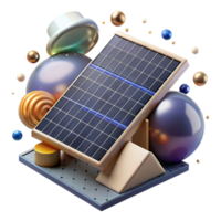 vibrant modern Solar Panel Installation Top View Transparent Background png