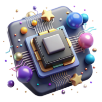 wonderful rustic Quantum Computer Circuit Board Isolated Element original png