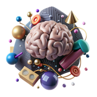 impressive artistic Brain Circuitry Diagram Isolated Element professional png
