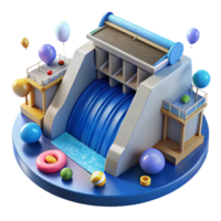 vibrant classic Hydroelectric Dam Top View Transparent Element professional png
