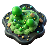 extraordinary contemporary Green Algae Microscopic View Cutout Isolated premium png