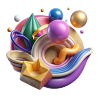 impressive rustic Abstract Art Representing Hope Cutout with Vibrant Colors detailed png