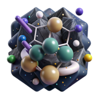 extraordinary creative Molecular Structure with Bonds Highlighted Isolated high resolution png