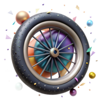 magnificent rustic Bicycle Wheel Close Up Transparent Element professional png