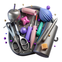 vibrant abstract Surgical Tools Set Isolated on Transparent Background exclusive png