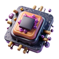 beautiful modern Nanotech Device with Circuitry Exposed Cutout authentic png