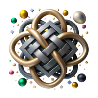 wonderful minimalist Celtic Knotwork Design with Symbolic Meaning Isolated professional png