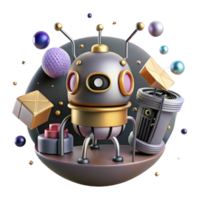wonderful traditional Nanobot with Sensors and Antennae Transparent Element genuine png