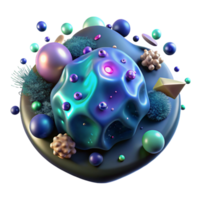stunning artistic Bio Luminescent Algae Glowing Isolated Element high resolution png